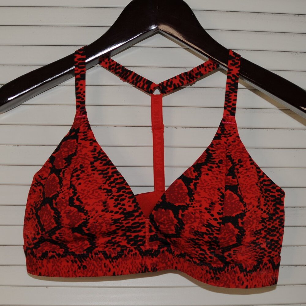 Adidas x IVY PARK Allover Print Triangle Bra 2.0 in Red/Black